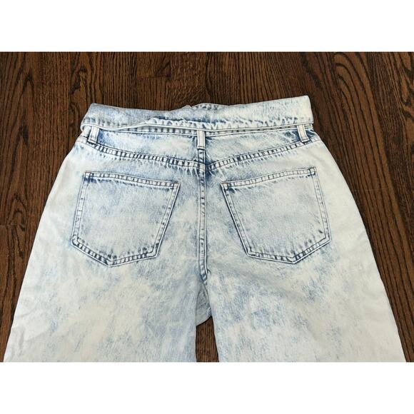 PISTOLA Jeans Womens 27 Blue Acid Wash Straight Leg Fold Over Waist 90s NWT - Picture 11 of 11